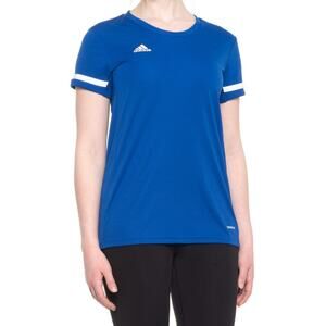 Adidas Women Team 19 Jersey Short Sleeve Top Sz Medium Royal Blue AEROREADY NEW